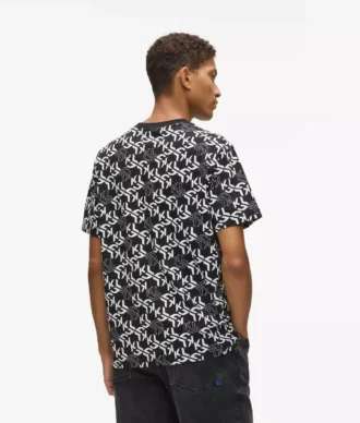 T-skjorte med monogram over hele