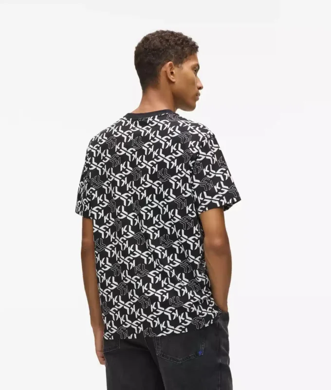 T-skjorte med monogram over hele