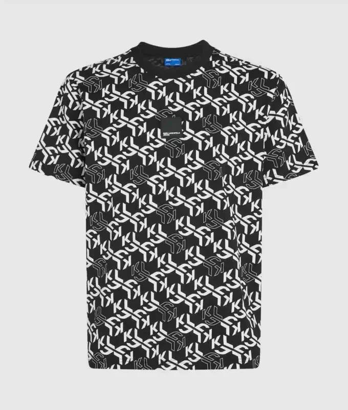 T-skjorte med monogram over hele
