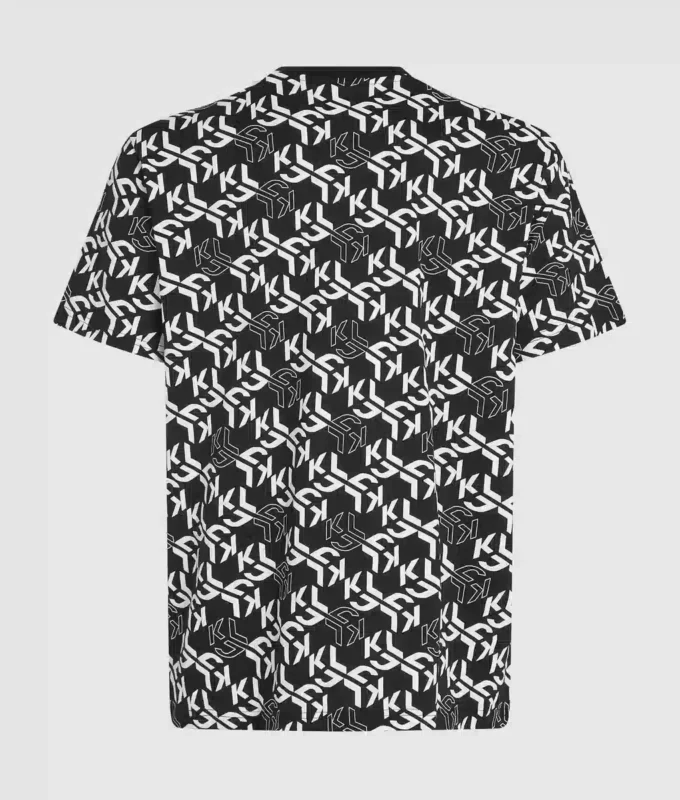 T-skjorte med monogram over hele