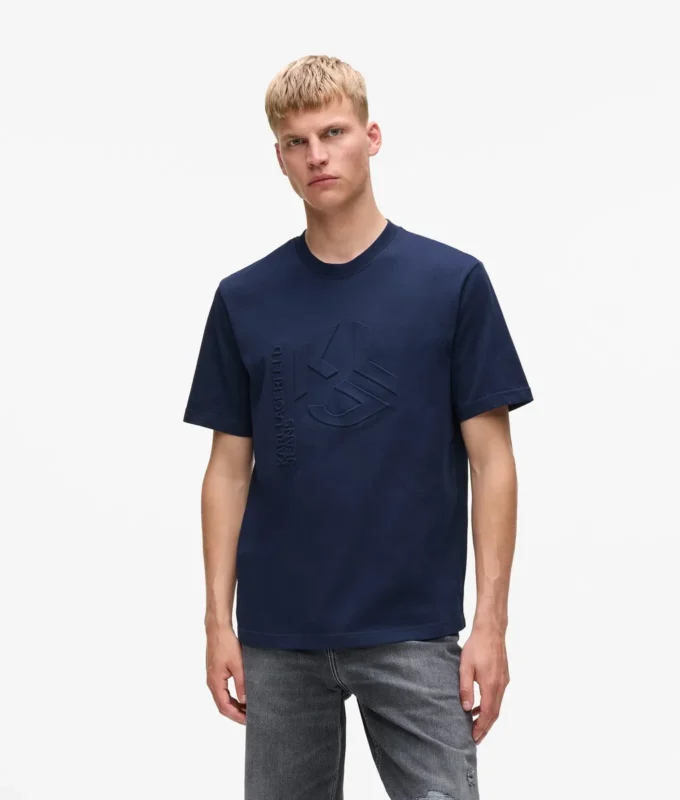 T-skjorte med preget monogram