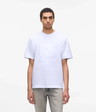 T-skjorte med preget monogram