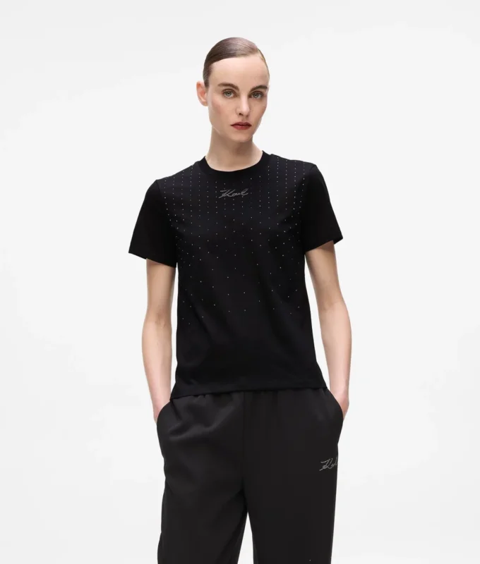 T-skjorte med rhinestones