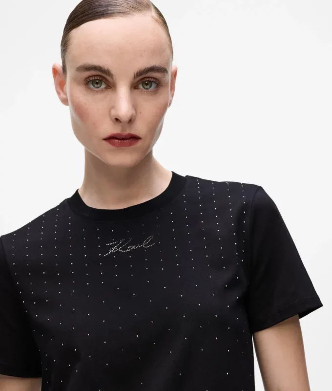 T-skjorte med rhinestones