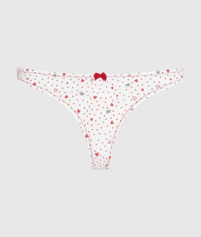 Tanga med hjerteprint