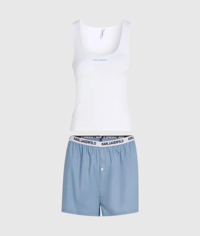 Tank-top og shorts pyjamasett