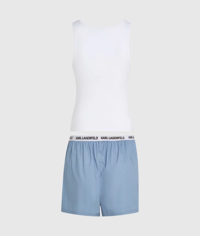 Tank-top og shorts pyjamasett