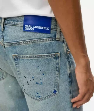Tapered jeans med malingssprut