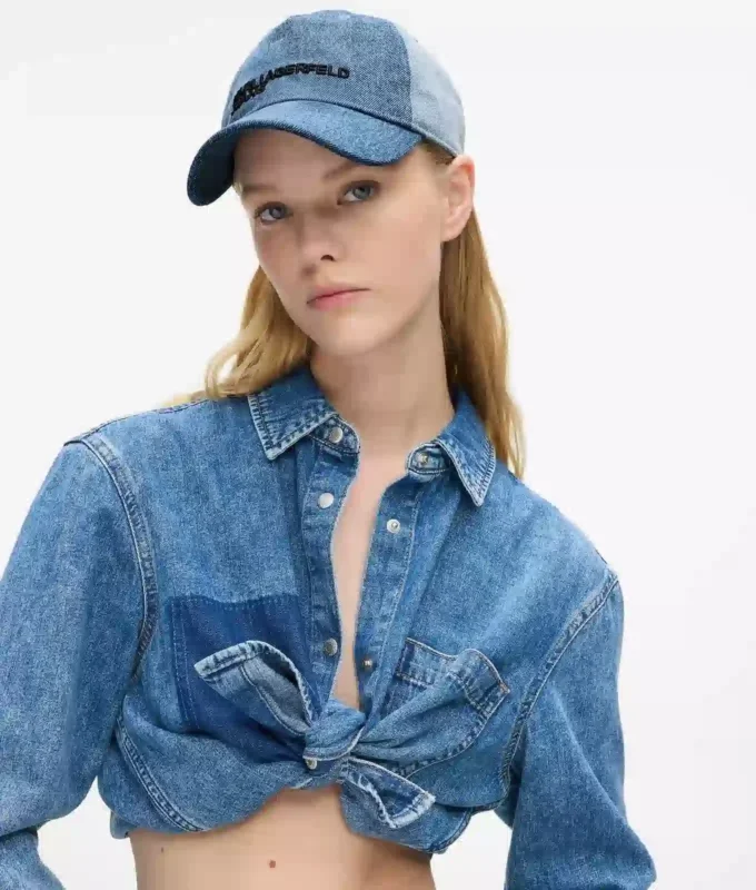 To-farget lys denimcap