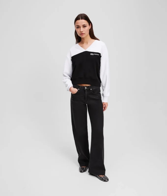 V-HALS SWEATSHIRT
