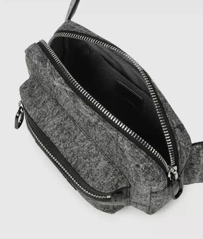 Vaskede denim belteveske