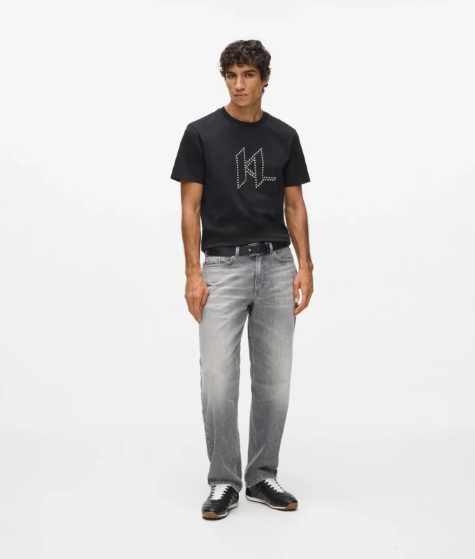 Vasket jeans med rett passform