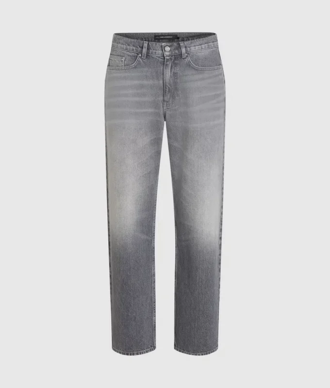 Vasket jeans med rett passform