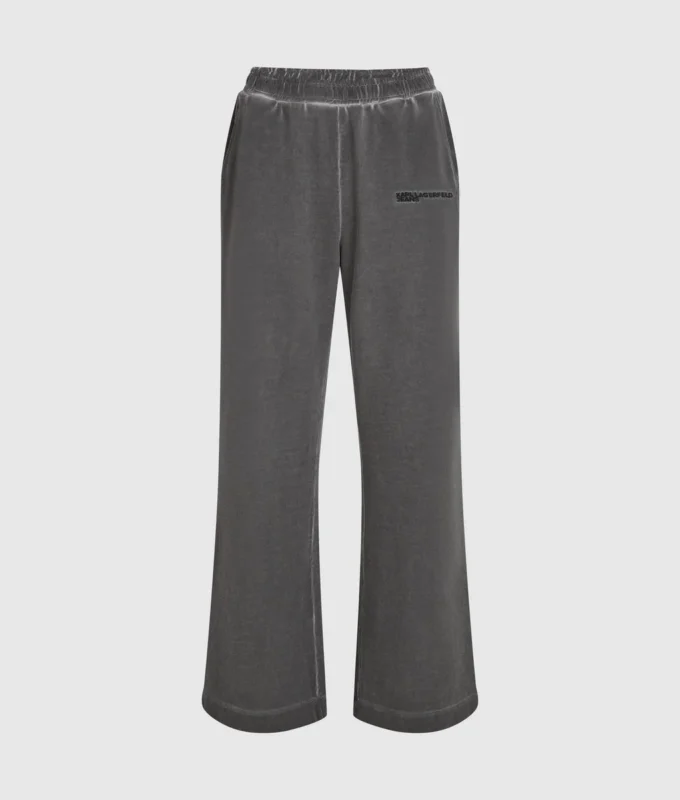 Vasket joggebukse med vide ben