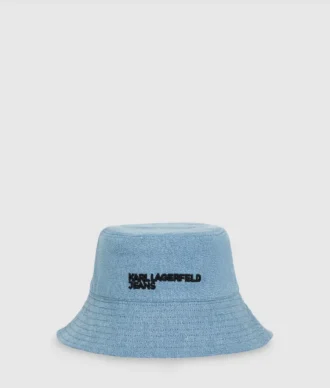 Vendbar denim-bøttehatt