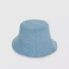 Vendbar denim-bøttehatt