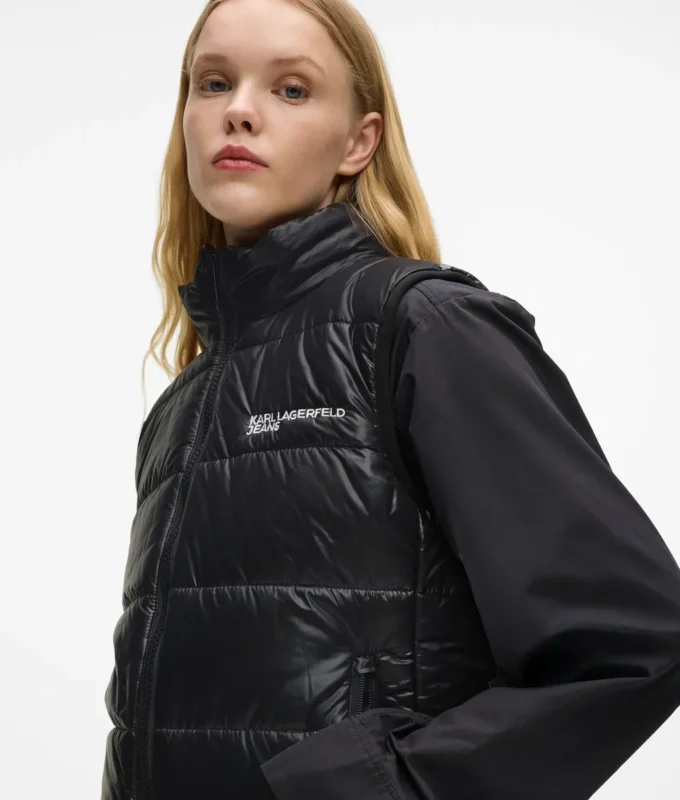 Vendbar vattert vest