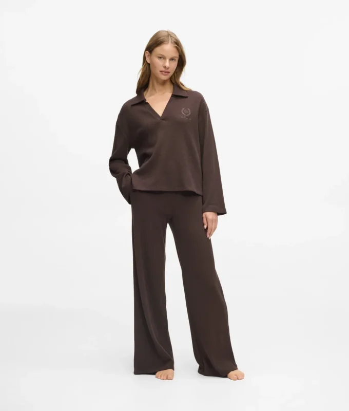Waffle loungewear-bukser