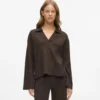 Waffle loungewear polo