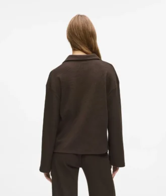 Waffle loungewear polo