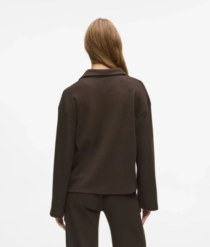 Waffle loungewear polo
