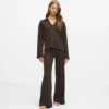 Waffle loungewear polo
