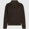 Waffle loungewear polo