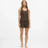 Waffle loungewear shorts