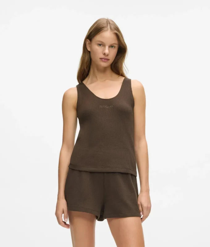 Waffle loungewear tank top