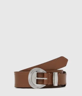Western-inspirert belte med rund spenne
