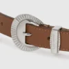 Western-inspirert belte med rund spenne