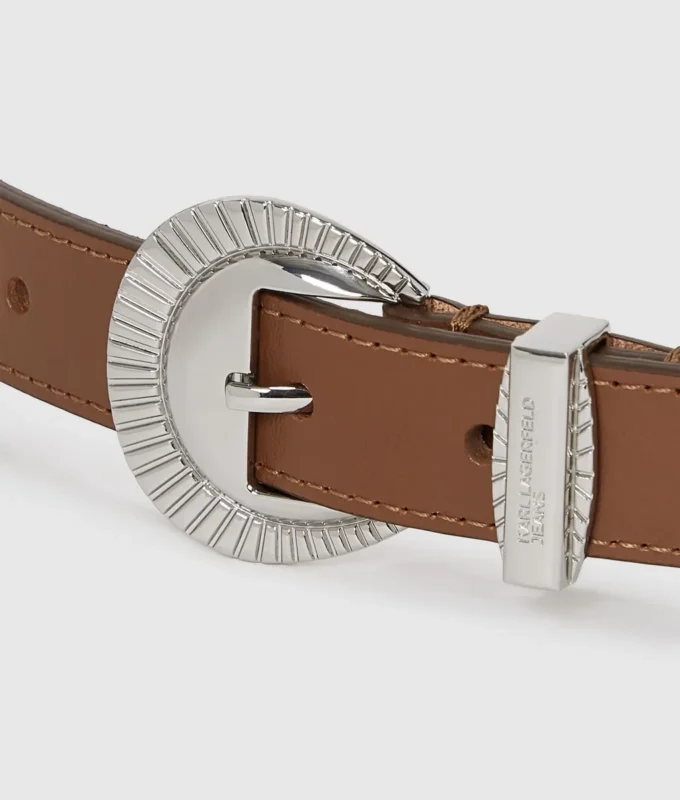Western-inspirert belte med rund spenne